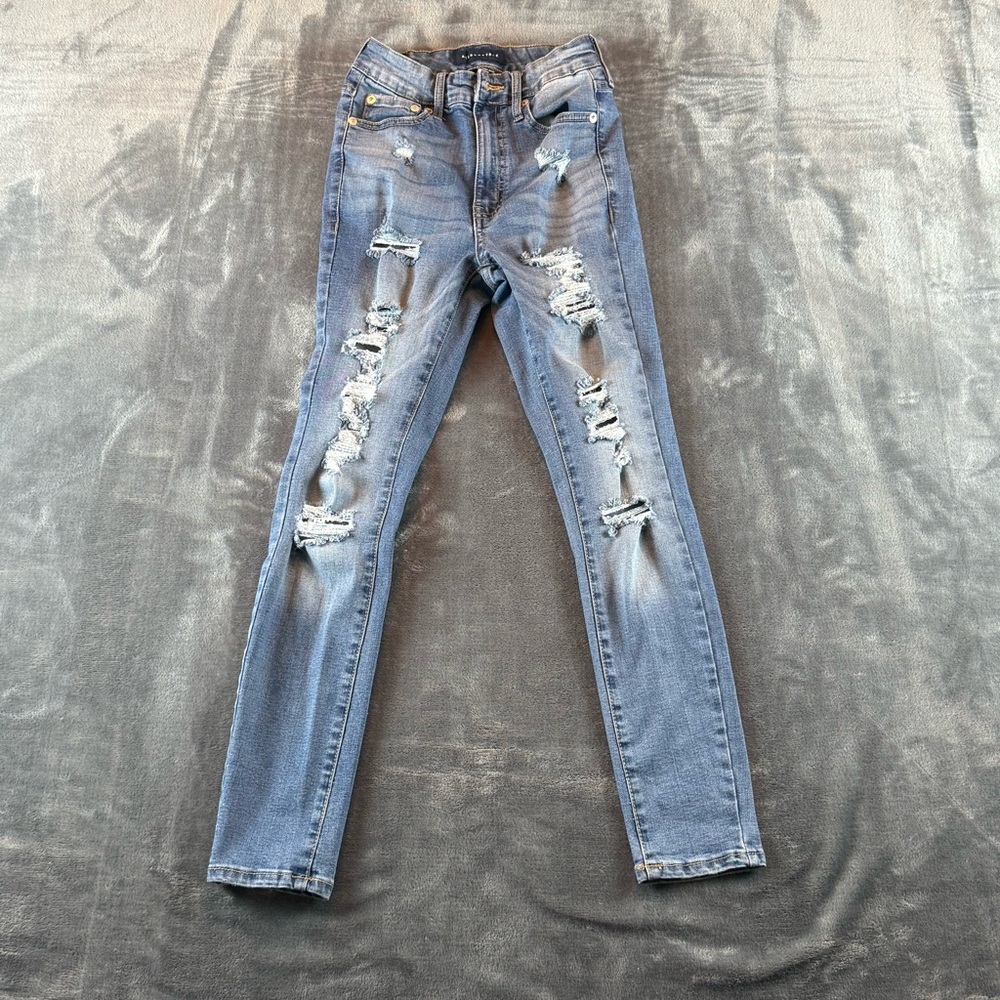 AEROPOSTALE Women's Super High Rise Jegging Distressed Size 2 Short